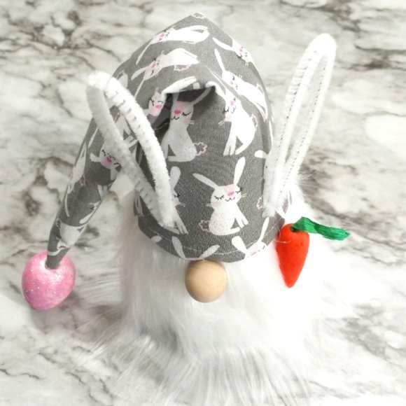 Hand Crafted Other - HAND CRAFTED Gnome White Easter Bunny Rabbit Air Freshener Cover Spring Decor